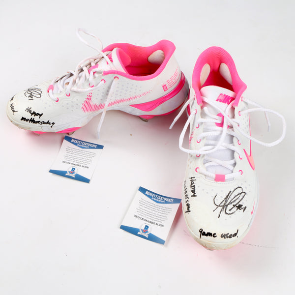 Ozzie Albies Signed Cleats Mothers Day Game Used MLB – More Than