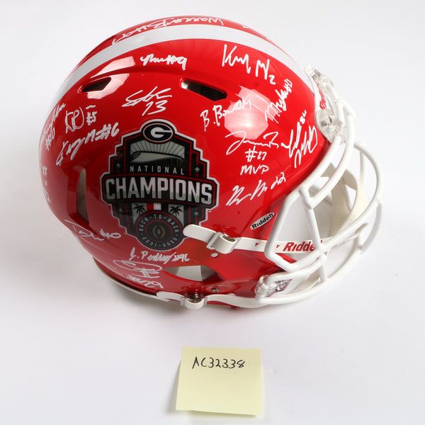 Marvin Jones Jr. Signed Mini Helmet 2022 National Champ Georgia Bulldogs  Beckett