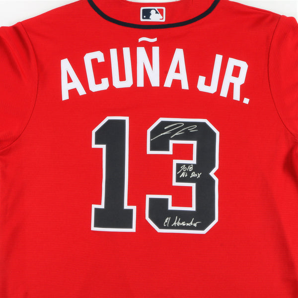 Ronald Acuna Jr. Signed Atlanta Braves Nike White MLB Jersey – SPORTSCRACK