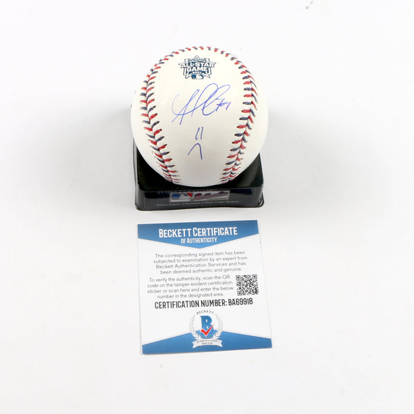 Ozzie Albies MLB Authenticated and Autographed World Series Baseball
