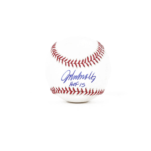 John Smoltz Autographed Official Hall of Fame HOF Logo Baseball