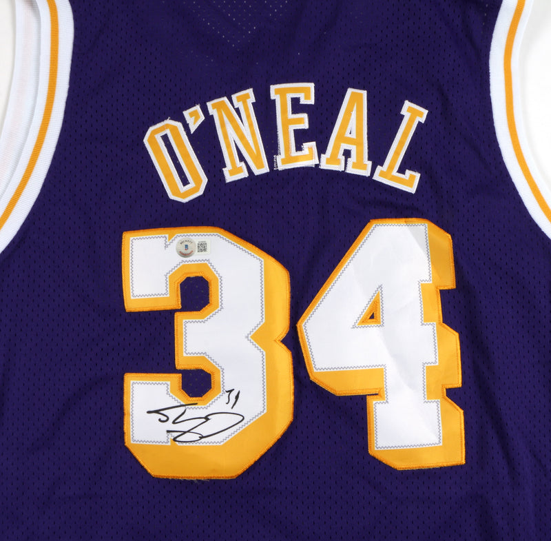 Shaq Signed Jersey Los Angeles Lakers Shaquille O'neal Auto Beckett