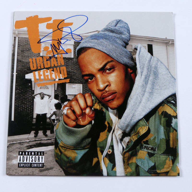 T.I. Autographed Vinyl Cover - "Urban Legend" - Beckett BAS COA