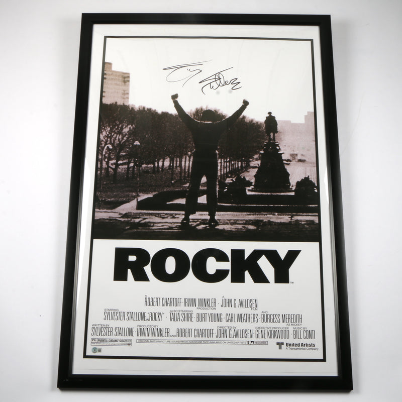 Sylvester Stallone Signed "Rocky" Movie Poster - Framed - Beckett COA