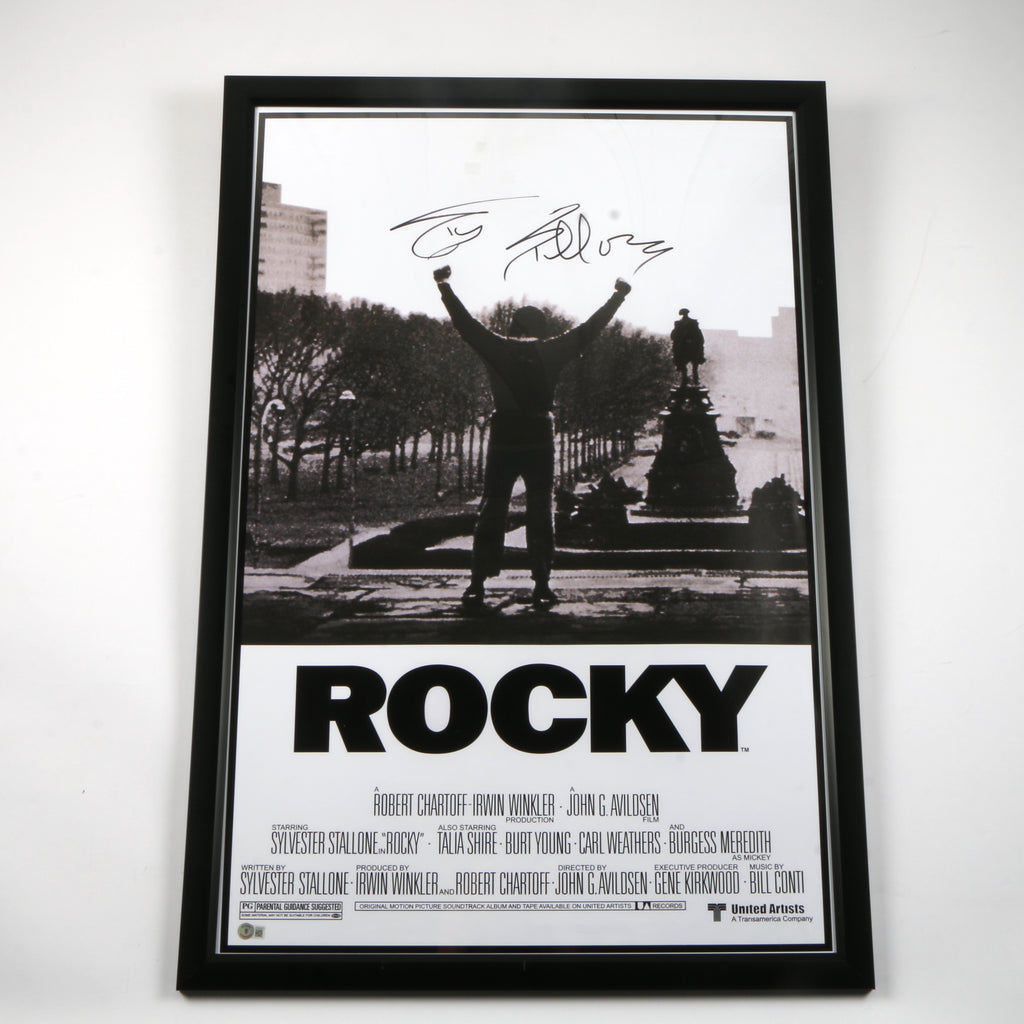 Sylvester Stallone Signed "Rocky" Movie Poster - Framed - Beckett COA