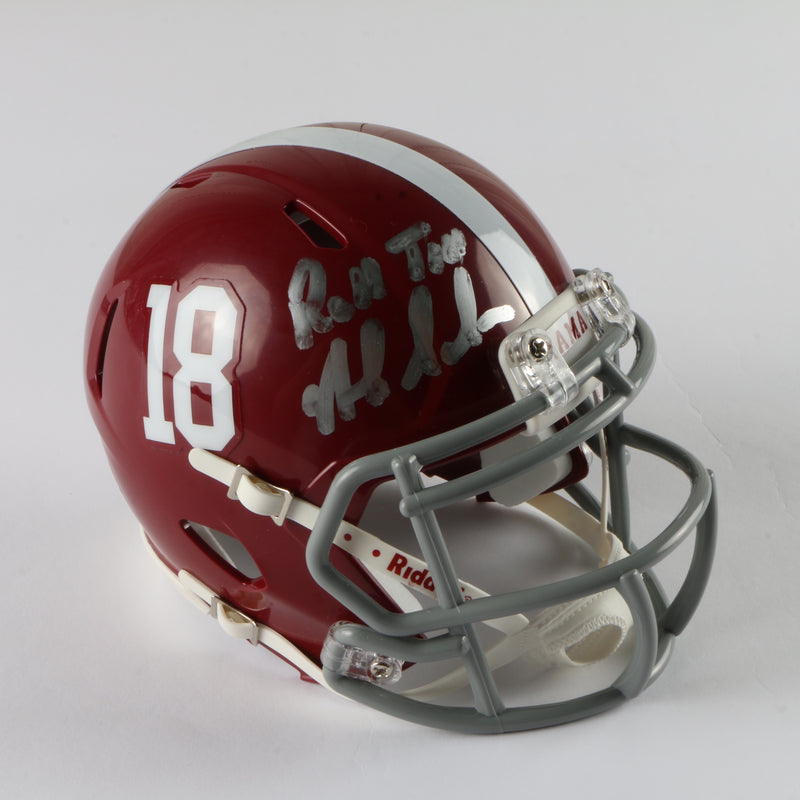 Nick Saban Signed Mini Football Helmet - Alabama Football - Beckett COA