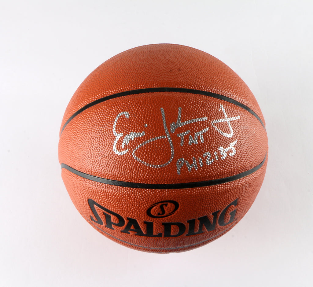 Ernie Johnson Jr. Signed Basketball Atlanta Hawks Beckett COA