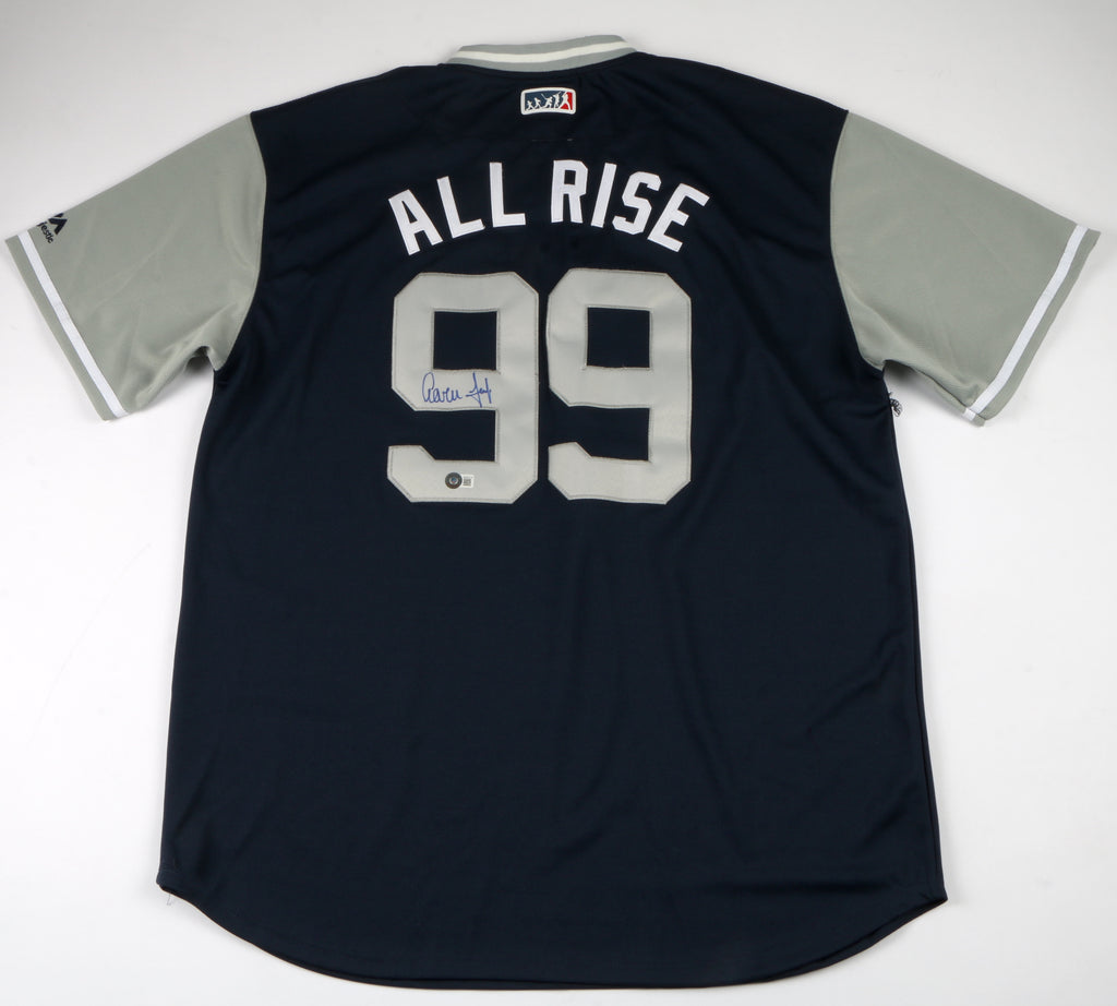 Aaron Judge Signed "All Rise" Jersey MLB New York Yankees MVP Beckett