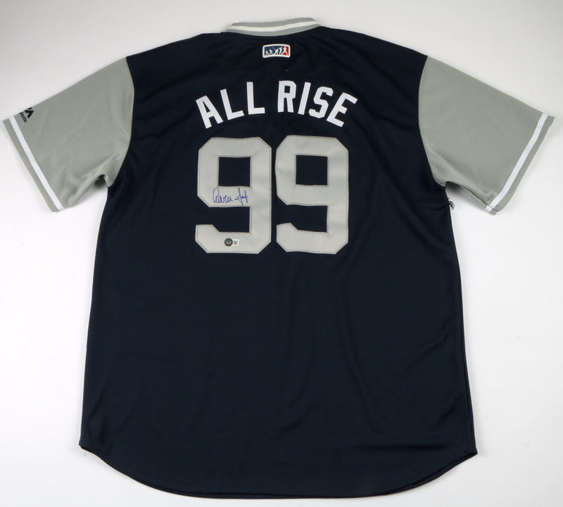 Aaron Judge Signed "All Rise" Jersey MLB New York Yankees MVP Beckett