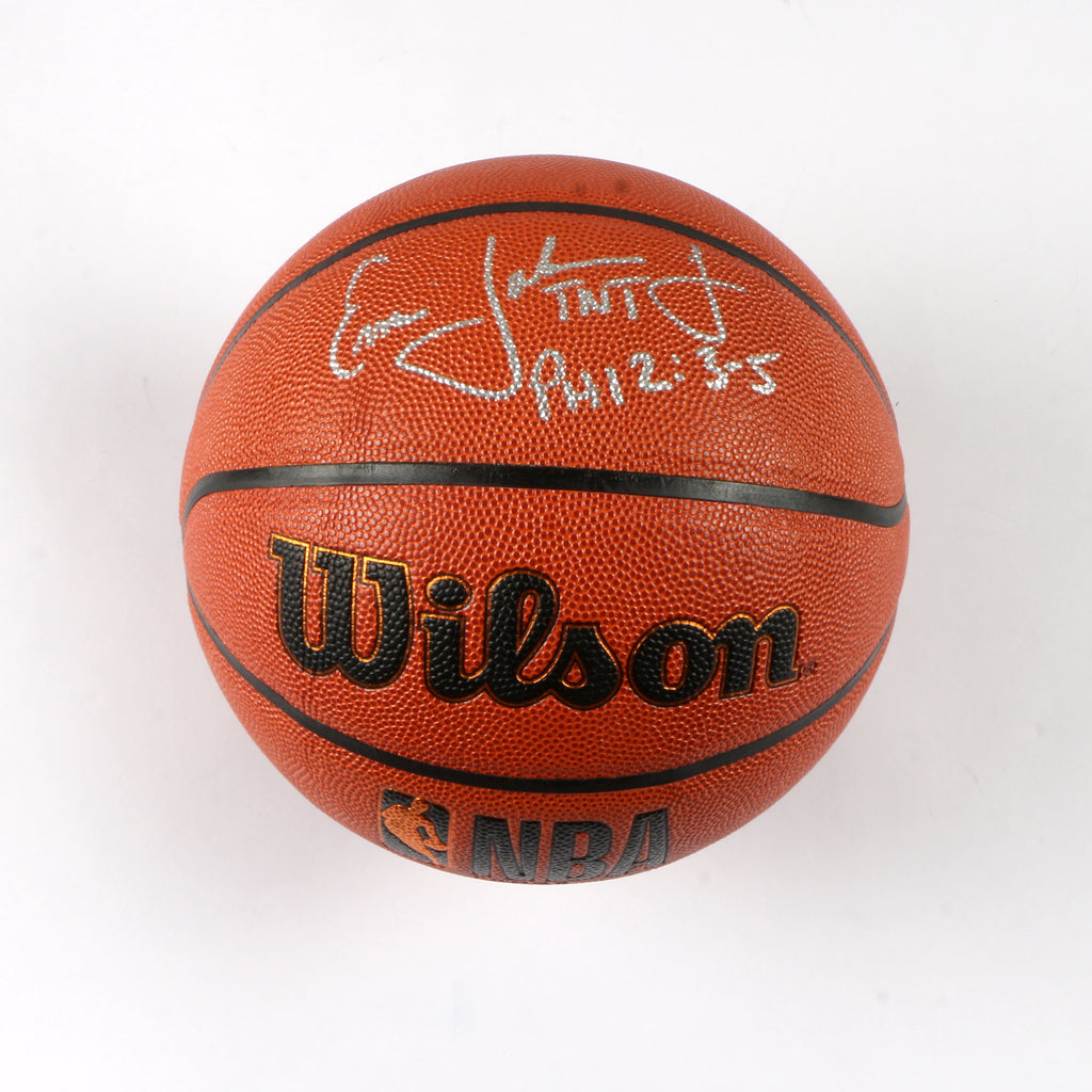 Ernie Johnson Jr. Signed Basketball Atlanta Hawks Beckett COA