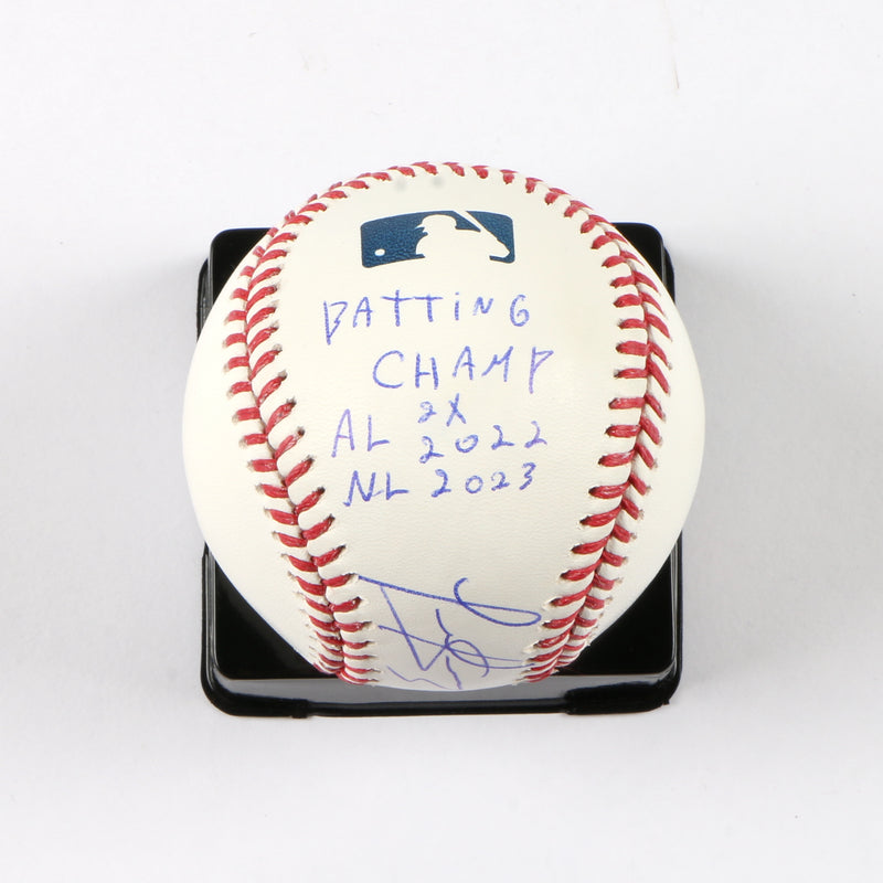 Luis Arraez Signed Baseball - Inscribed "Batting Champ 2x/AL 2022/NL 2023" - Beckett COA