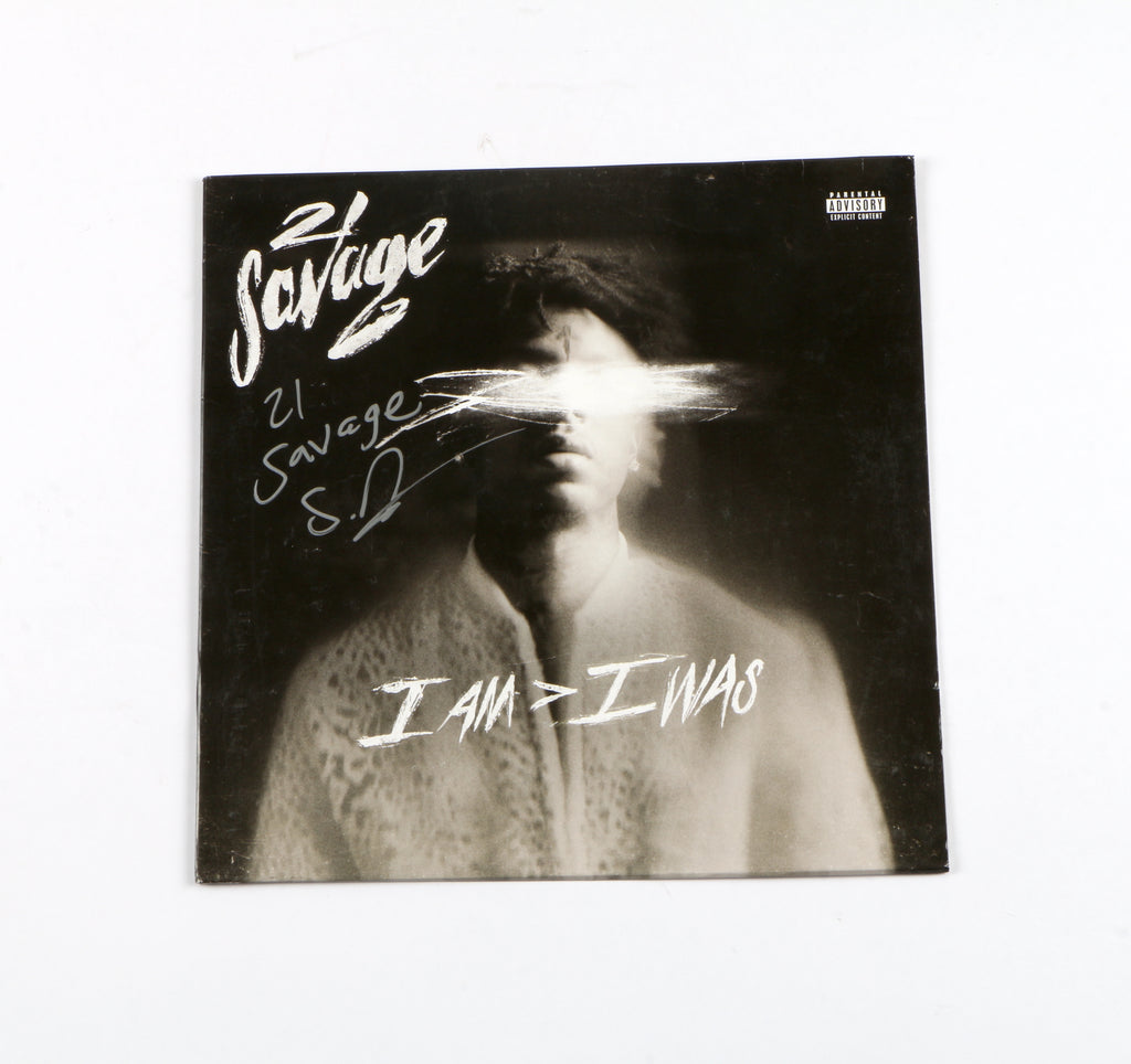 21 Savage Signed i am > i was Album cover Beckett COA 21 Savage