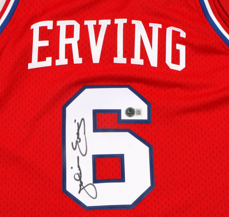 Julius Erving Signed Jersey Philadelphia 76ers Mitchell & Ness Dr. J Signed Beckett