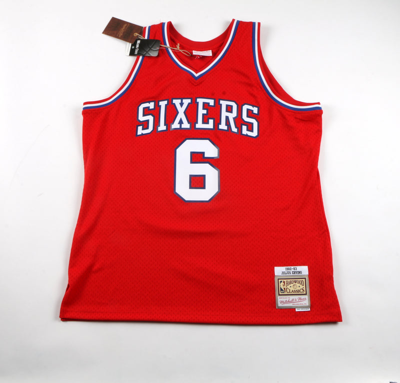 Julius Erving Signed Jersey Philadelphia 76ers Mitchell & Ness Dr. J Signed Beckett