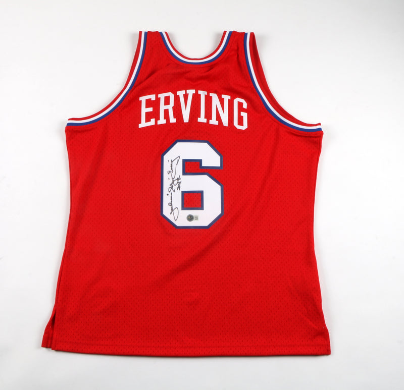 Julius Erving Signed Jersey Philadelphia 76ers Mitchell & Ness Dr. J Signed Beckett