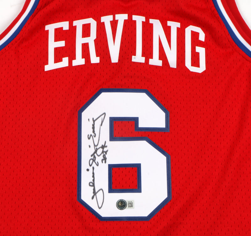 Julius Erving Signed Jersey Philadelphia 76ers Mitchell & Ness Dr. J Signed Beckett