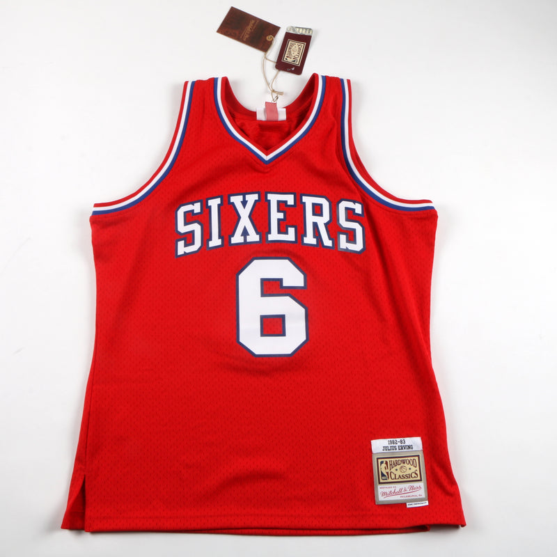 Julius Erving Signed Jersey Philadelphia 76ers Mitchell & Ness Dr. J Signed Beckett