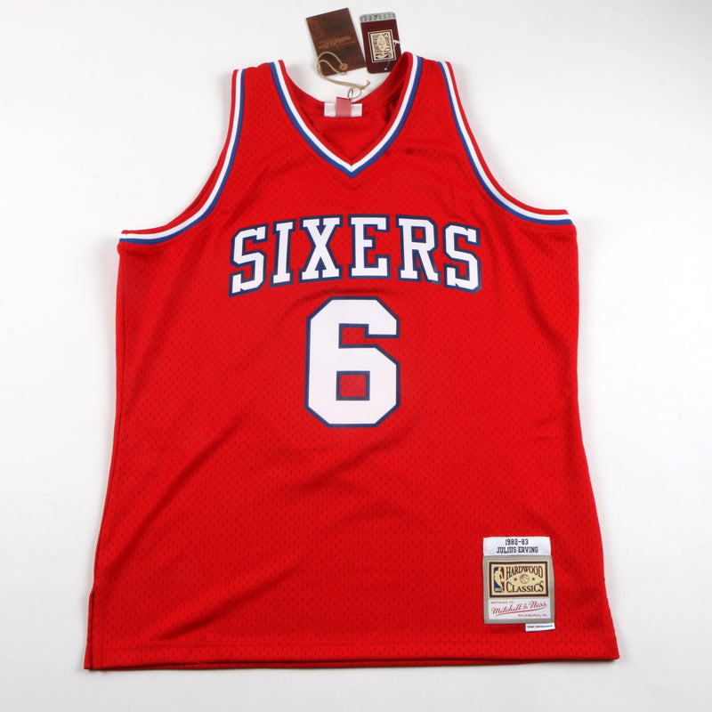 Julius Erving Signed Jersey Philadelphia 76ers Mitchell & Ness Dr. J Signed Beckett