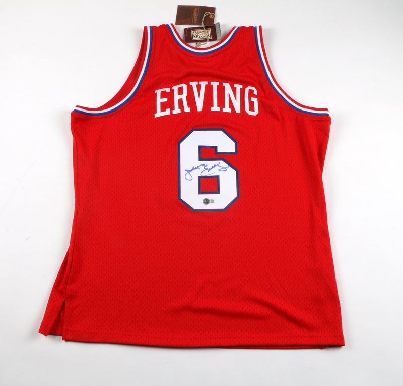 Julius Erving Signed Jersey Philadelphia 76ers Mitchell & Ness Dr. J Signed Beckett