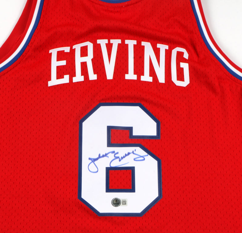 Julius Erving Signed Jersey Philadelphia 76ers Mitchell & Ness Dr. J Signed Beckett