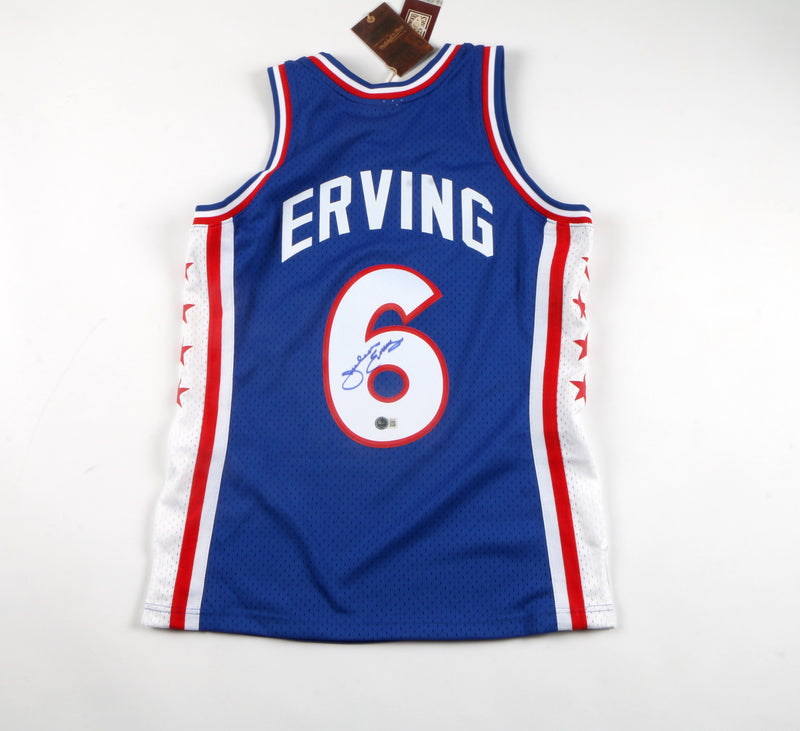 Julius Erving Signed Jersey Philadelphia 76ers Mitchell & Ness Dr. J Signed Beckett