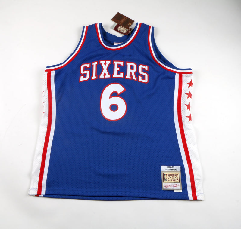 Julius Erving Signed Jersey Philadelphia 76ers Mitchell & Ness Dr. J Signed Beckett