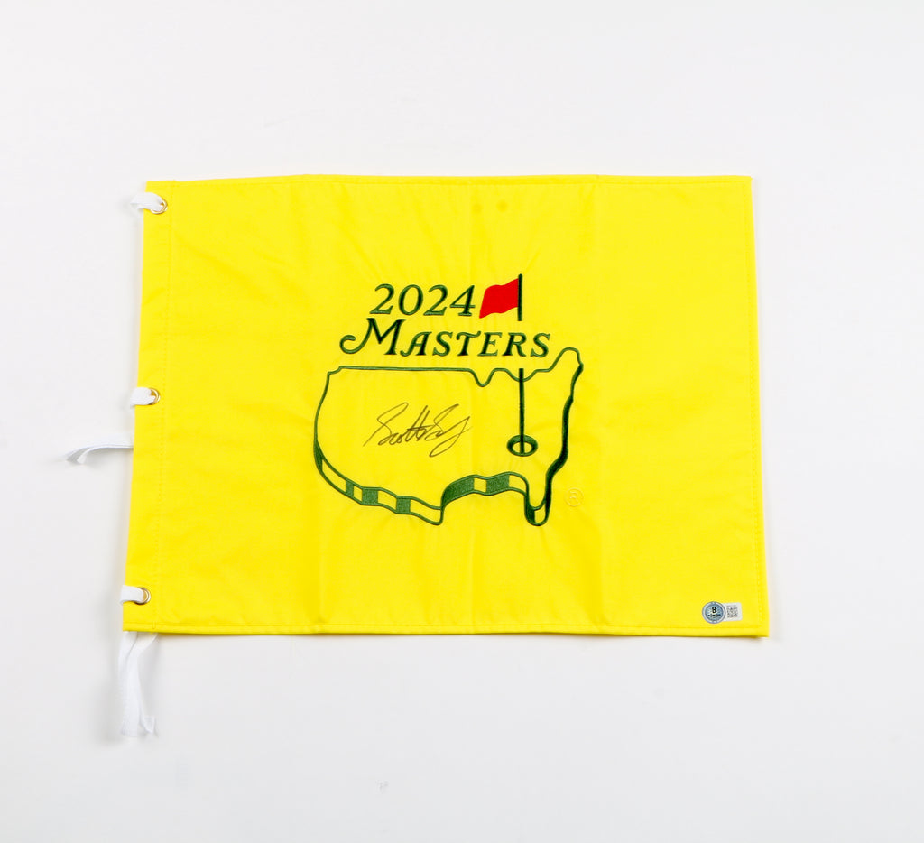 Scottie Scheffler Signed 2024 Masters Flag Beckett