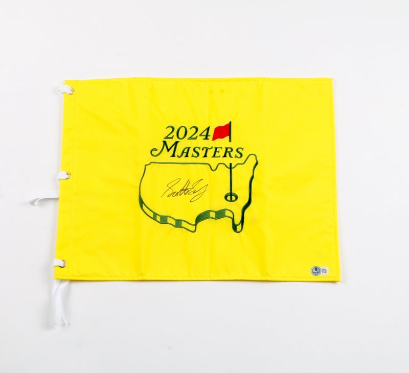 Scottie Scheffler Signed 2024 Masters Flag Beckett