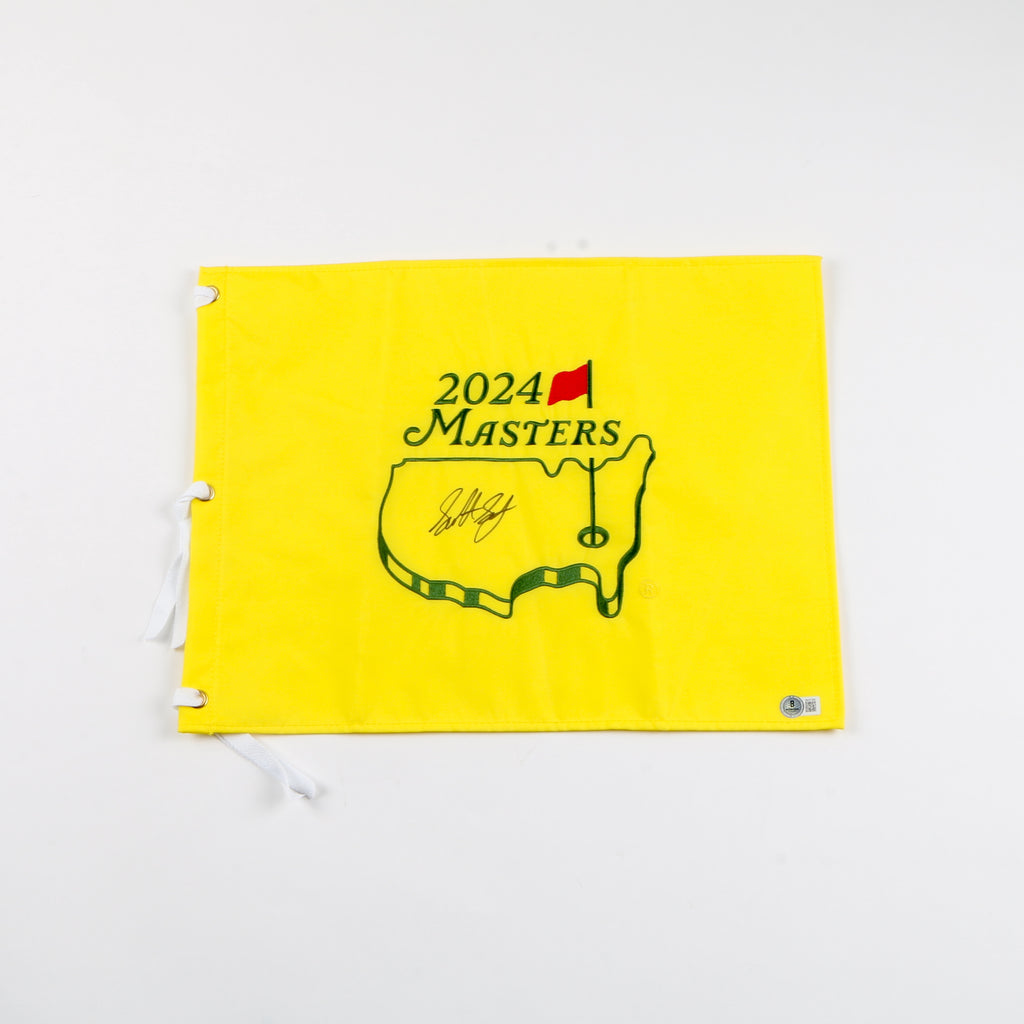 Scottie Scheffler Signed 2024 Masters Flag Beckett