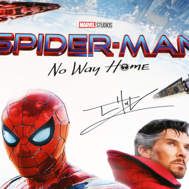 Tom Holland Signed Spider-Man: No Way Home Movie Poster - Beckett COA