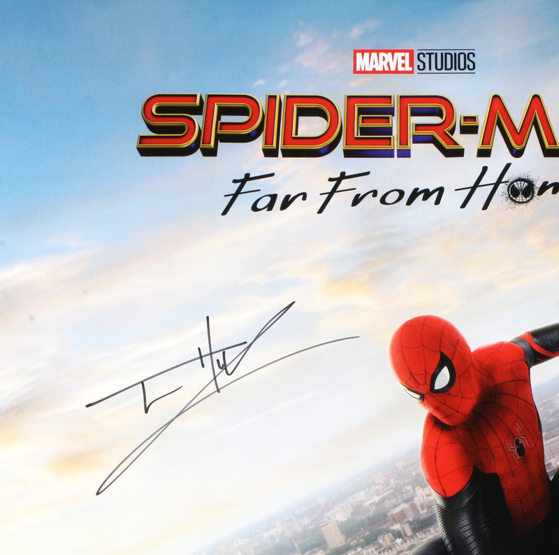 Tom Holland Signed Spider-Man: Far From Home Movie Poster - Beckett COA