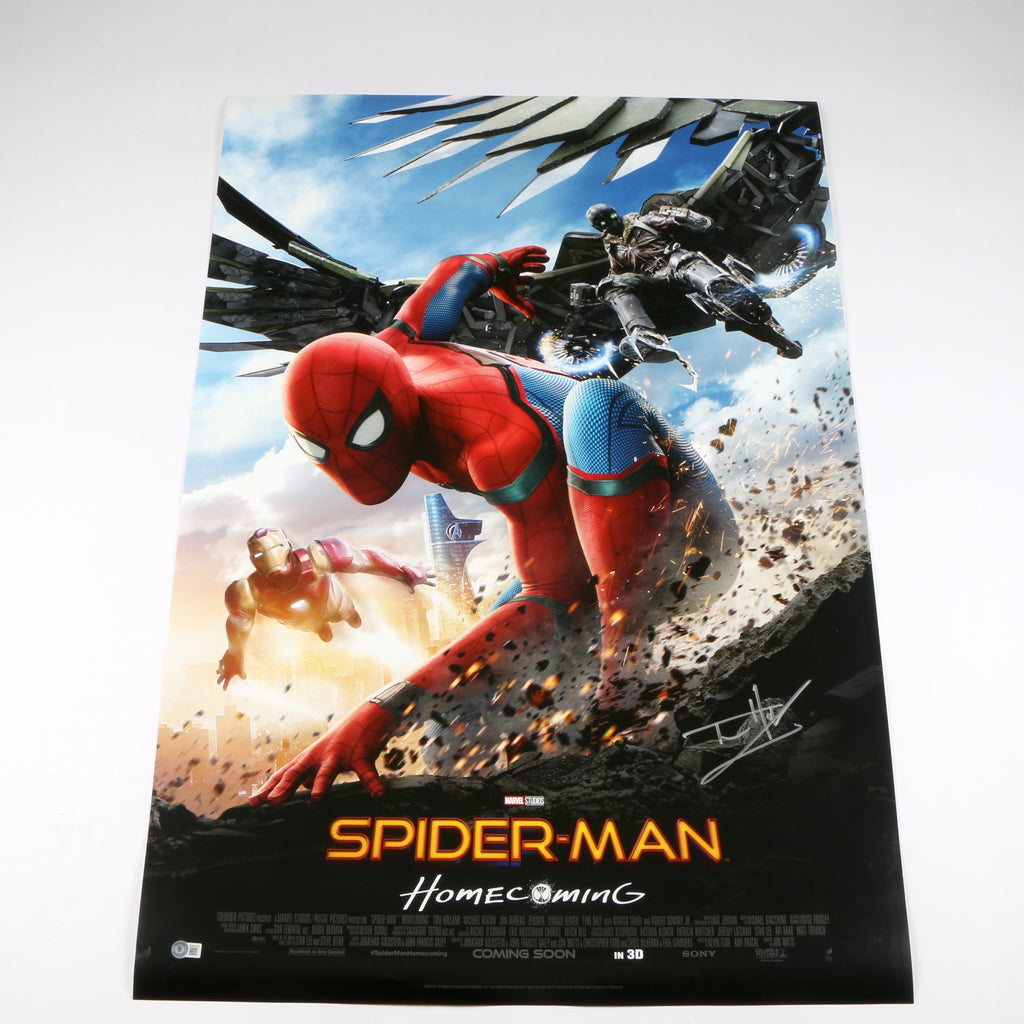 Tom Holland Signed Spider-Man: Homecoming Movie Poster - Beckett COA