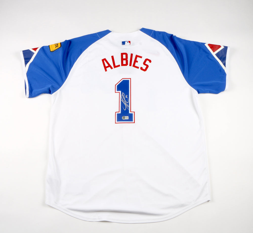 Ozzie Albies Signed Jersey Retro Atlanta Braves Beckett