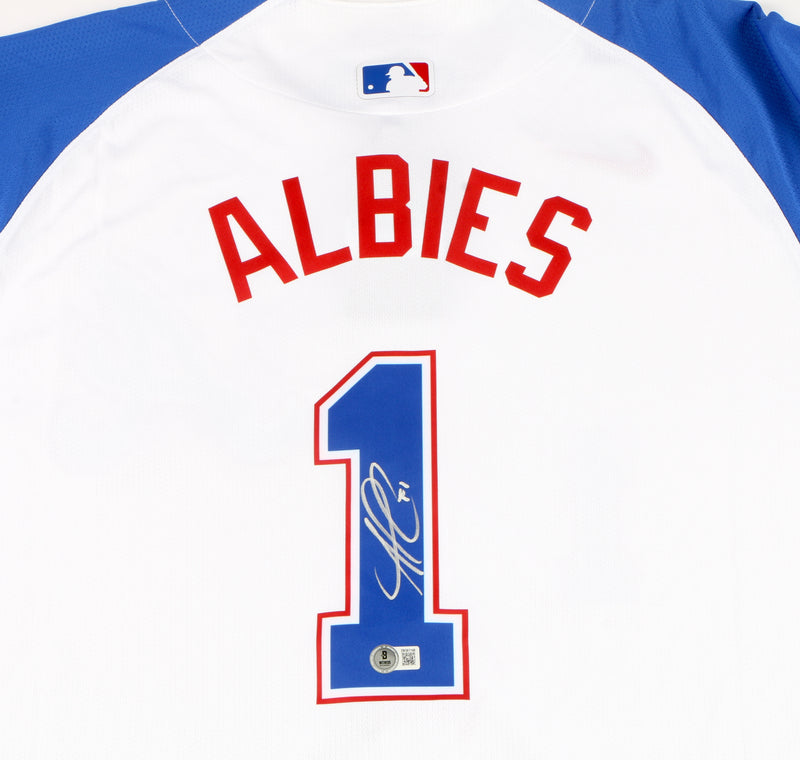 Ozzie Albies Signed Jersey Retro Atlanta Braves Beckett