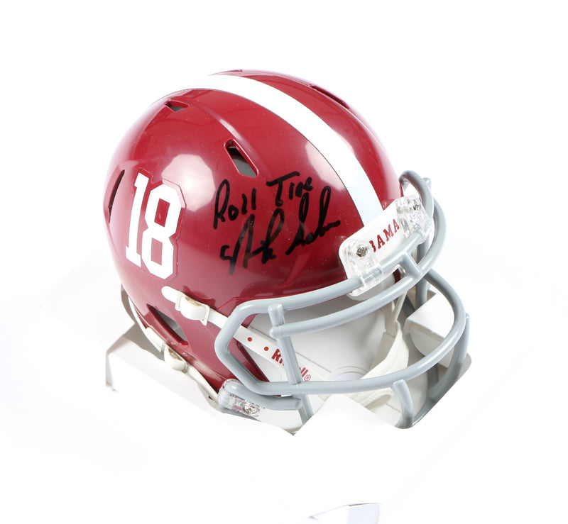 Nick Saban Signed Mini Football Helmet 18 - Alabama Football - Beckett COA