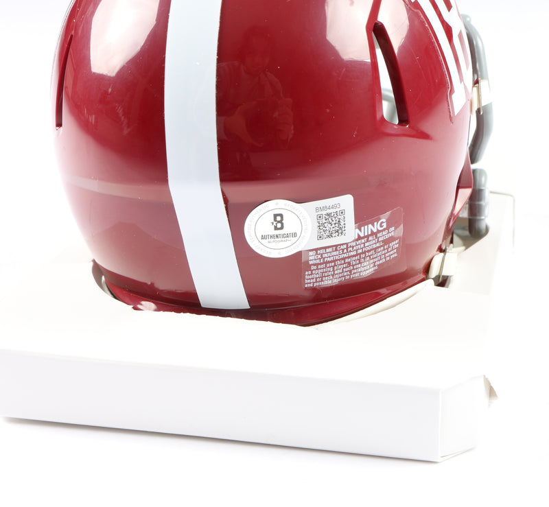 Nick Saban Signed Mini Football Helmet 18 - Alabama Football - Beckett COA