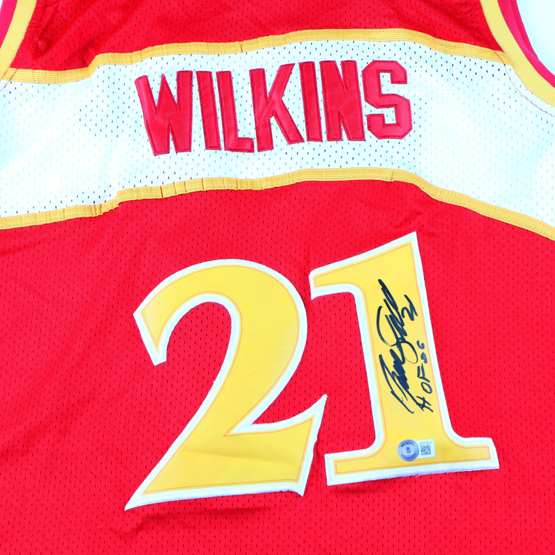 Dominique Wilkins Signed Jersey Atlanta Hawks HOF Beckett