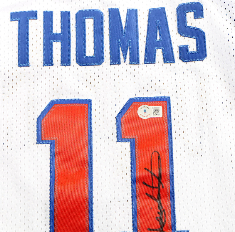 Isiah Thomas Signed Detroit Pistons White Jersey Beckett More Than Sports