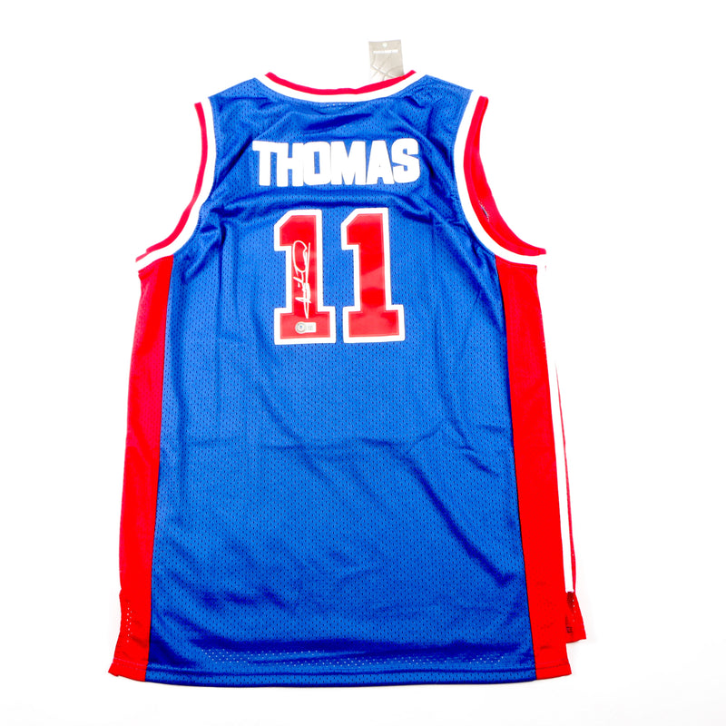 Isiah Thomas Signed Detroit Pistons Jersey Beckett