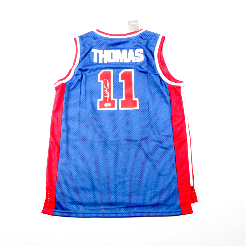 Isiah Thomas Signed Detroit Pistons Jersey Beckett