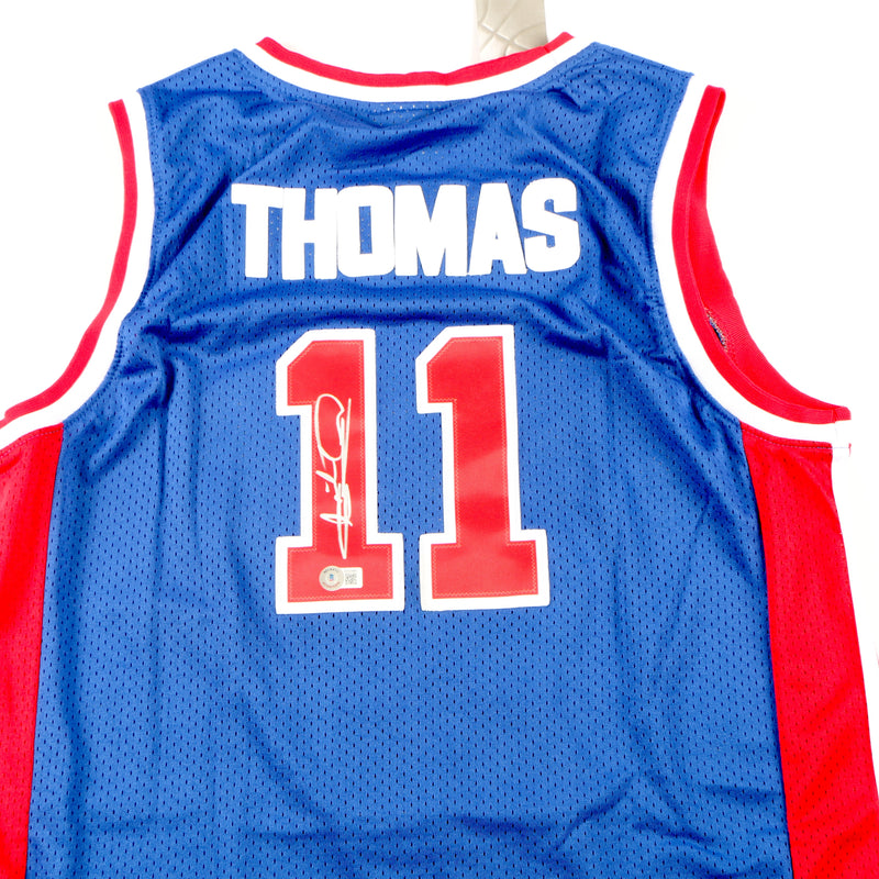 Isiah Thomas Signed Detroit Pistons Jersey Beckett