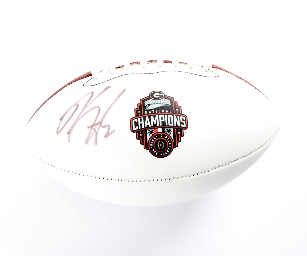 Kirby Smart Signed National Championship Football - Beckett COA