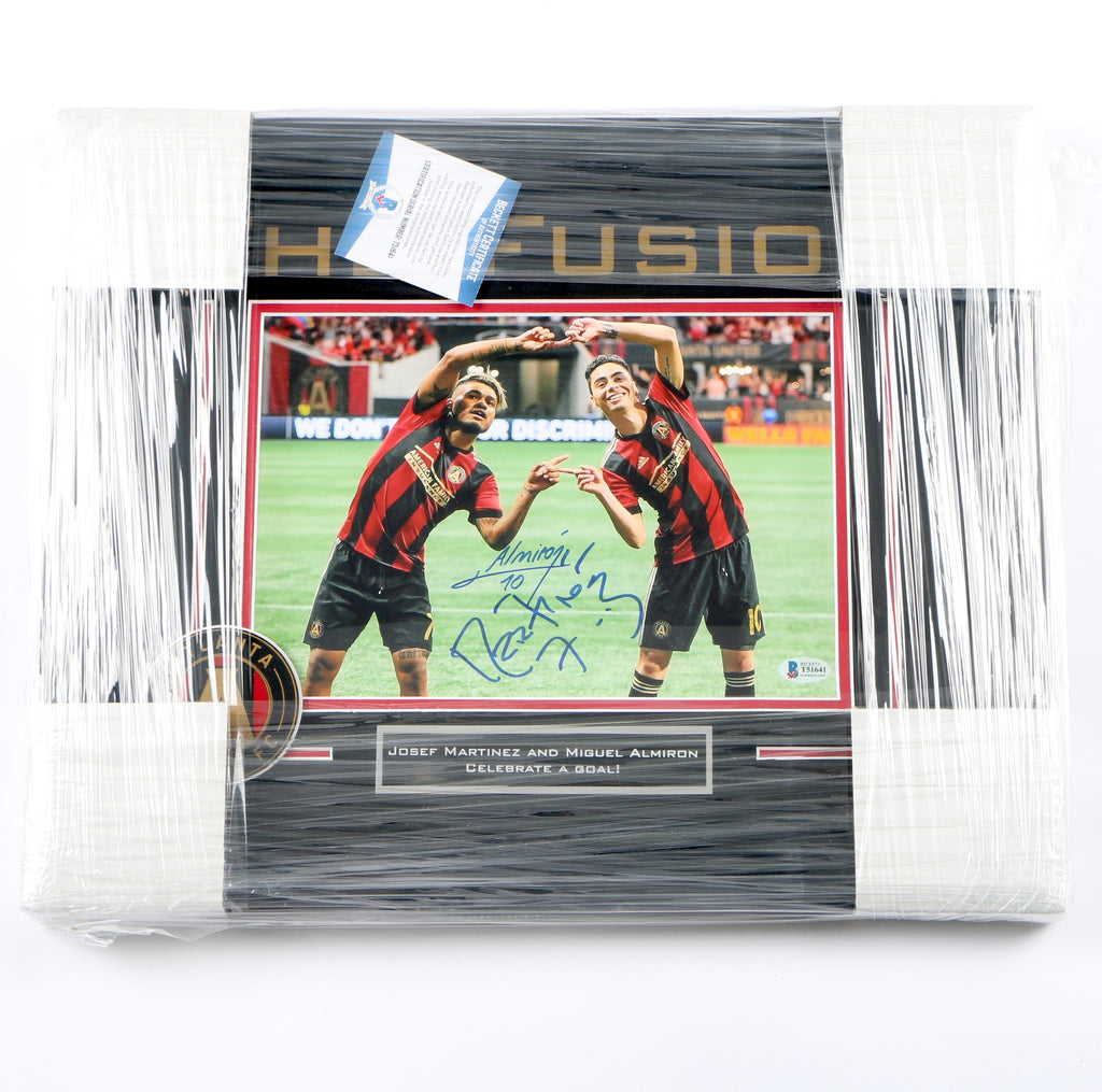 Josef Martinez and Miguel Almiron signed 8x10 Fusion Framed Beckett