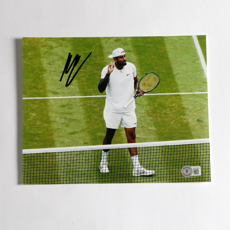 Nick Kyrgios Signed 8x10 Tennis Photo Beckett COA BG40601