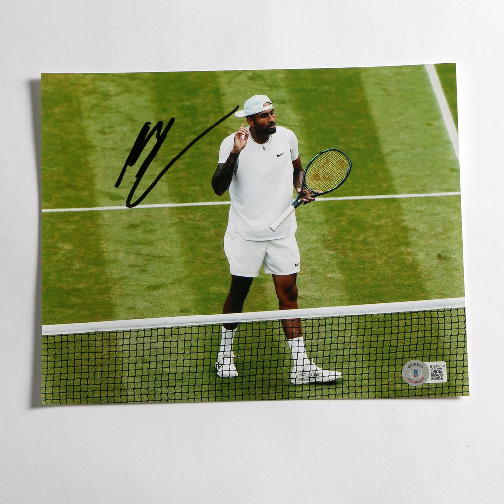 Nick Kyrgios Signed 8x10 Tennis Photo Beckett COA BG40610