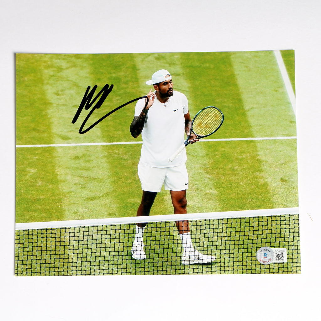 Nick Kyrgios Signed 8x10 Tennis Photo Beckett COA BG40600