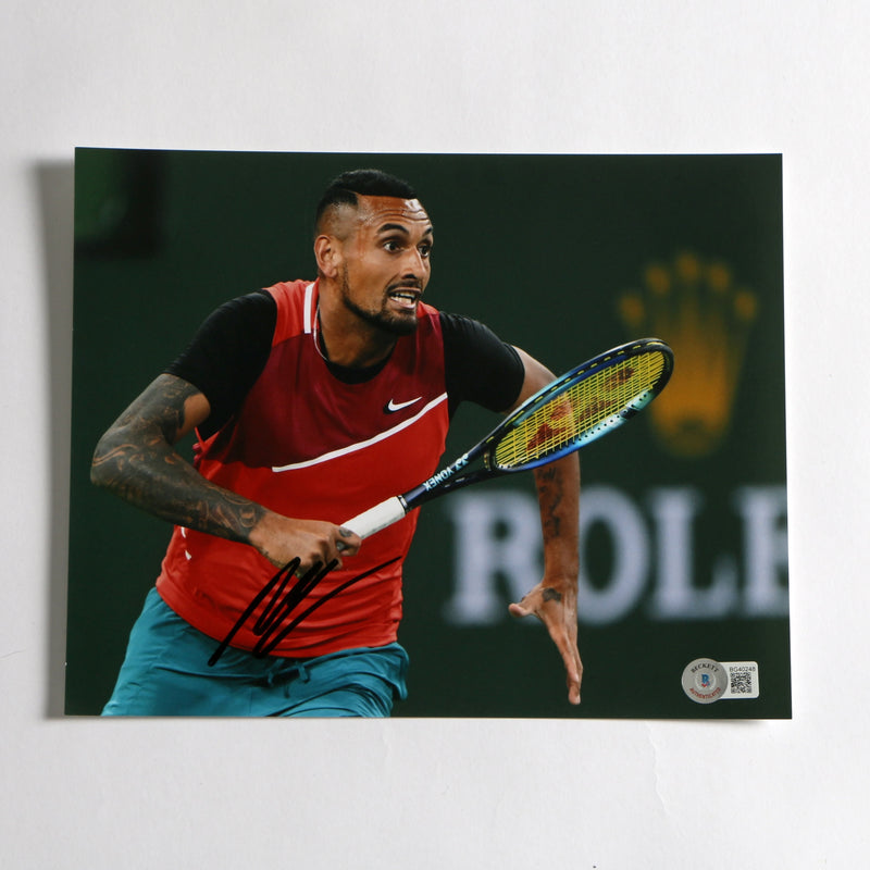 Nick Kyrgios Signed 8x10 Tennis Photo Beckett COA BG40248