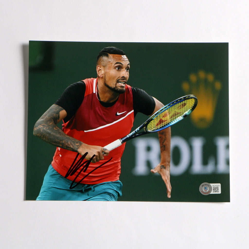 Nick Kyrgios Signed 8x10 Tennis Photo Beckett COA BG40592