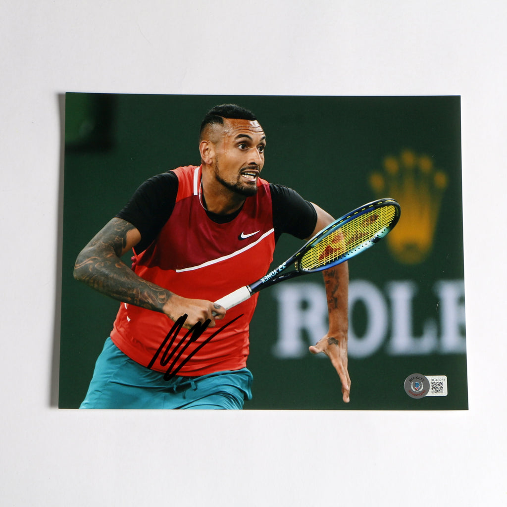 Nick Kyrgios Signed 8x10 Tennis Photo Beckett COA BG40251