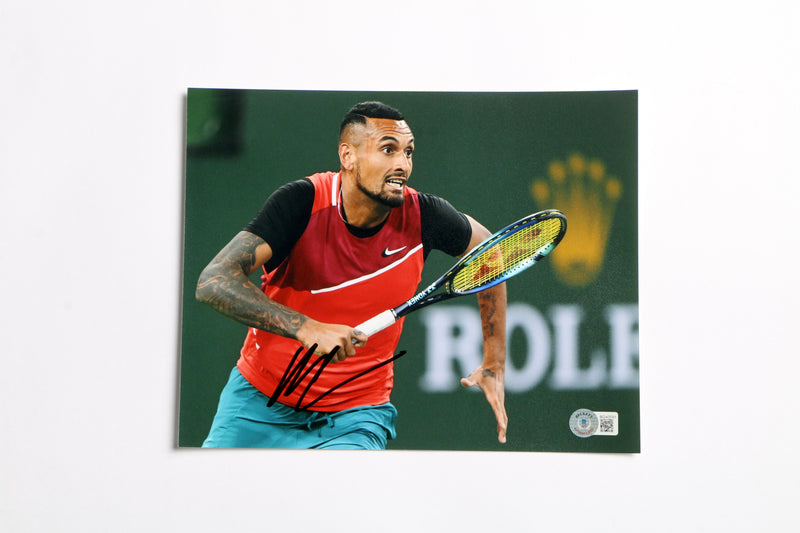 Nick Kyrgios Signed 8x10 Tennis Photo Beckett COA BG40591